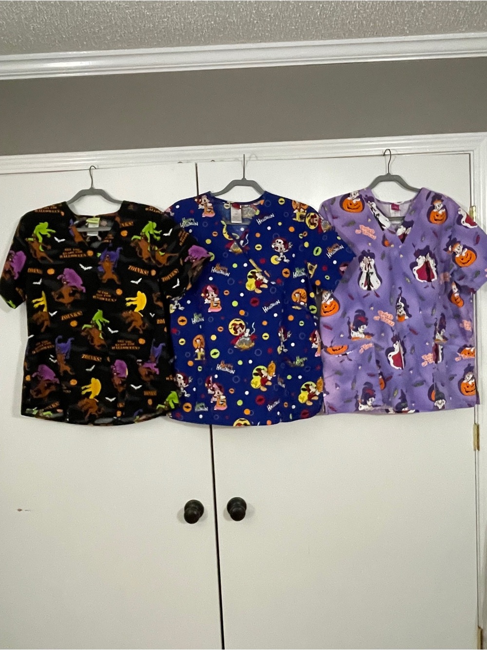Halloween scrub tops
